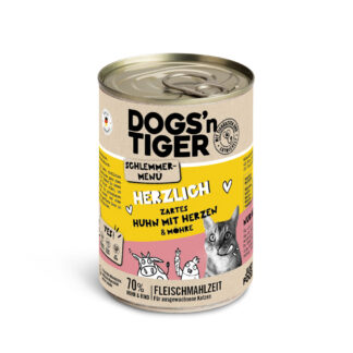 Dogs'n Tiger Gourmet Menu 12 × 400 g - výhodné balení - kuřecí se srdíčky