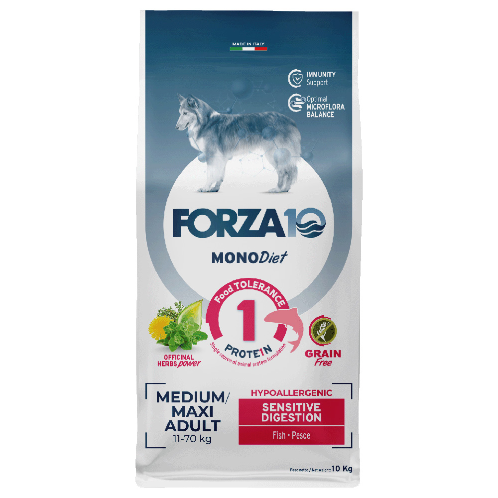 Forza 10 Diet Mono Medium & Large Sensitive Digestion s rybami - výhodné balení: 2 x 10 kg