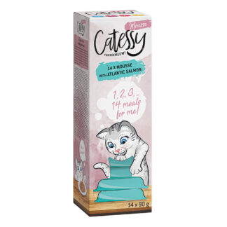 Výhodné balení Catessy Mousse 56 mističek (56 x 90 g) - s lososem obecným
