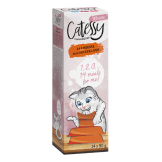 Výhodné balení Catessy Mousse 56 mističek (56 x 90 g) - s kuřecími játry