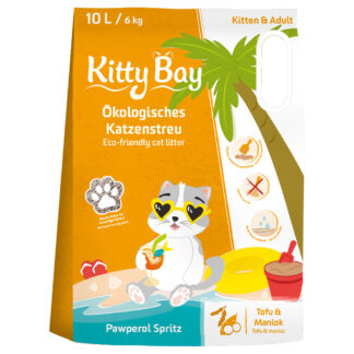 KittyBay Pawperol Spritz Tofu & Maniok podestýlka pro kočky - Výhodné balení: 3 x 10 l (18 kg)