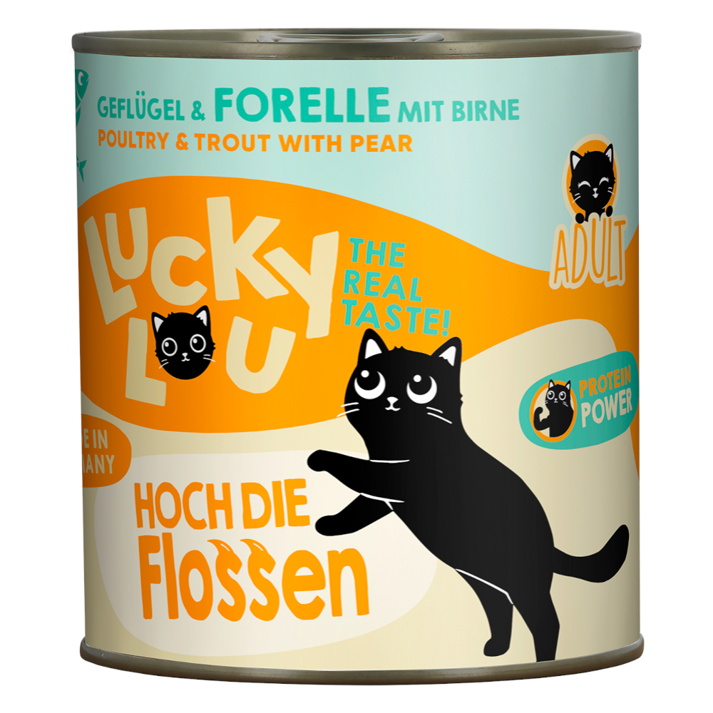 Lucky Lou Adult 6 ks (6 x 800 g) - drůbež a pstruh