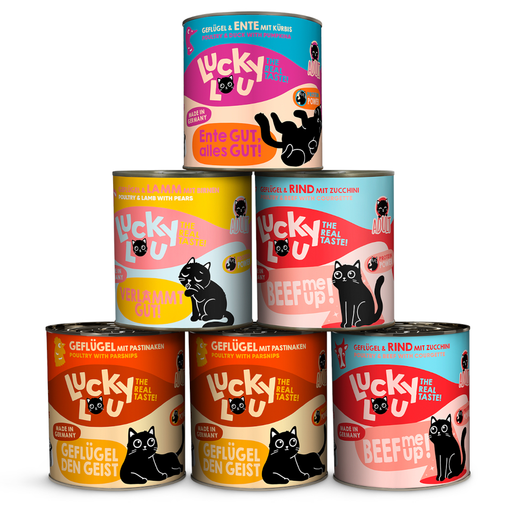 Lucky Lou Adult 6 ks (6 x 800 g) - Tasty Mix (4 druhy)