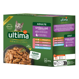 Ultima Sterilised Cat 48 x 85 g - Mix I (kuřecí