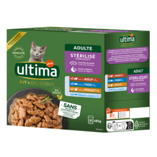 Ultima Sterilised Cat 48 x 85 g - Mix II (kuřecí