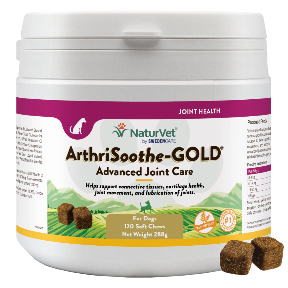NaturVet ArthriSoothe-Gold Snacks - 120 Chews