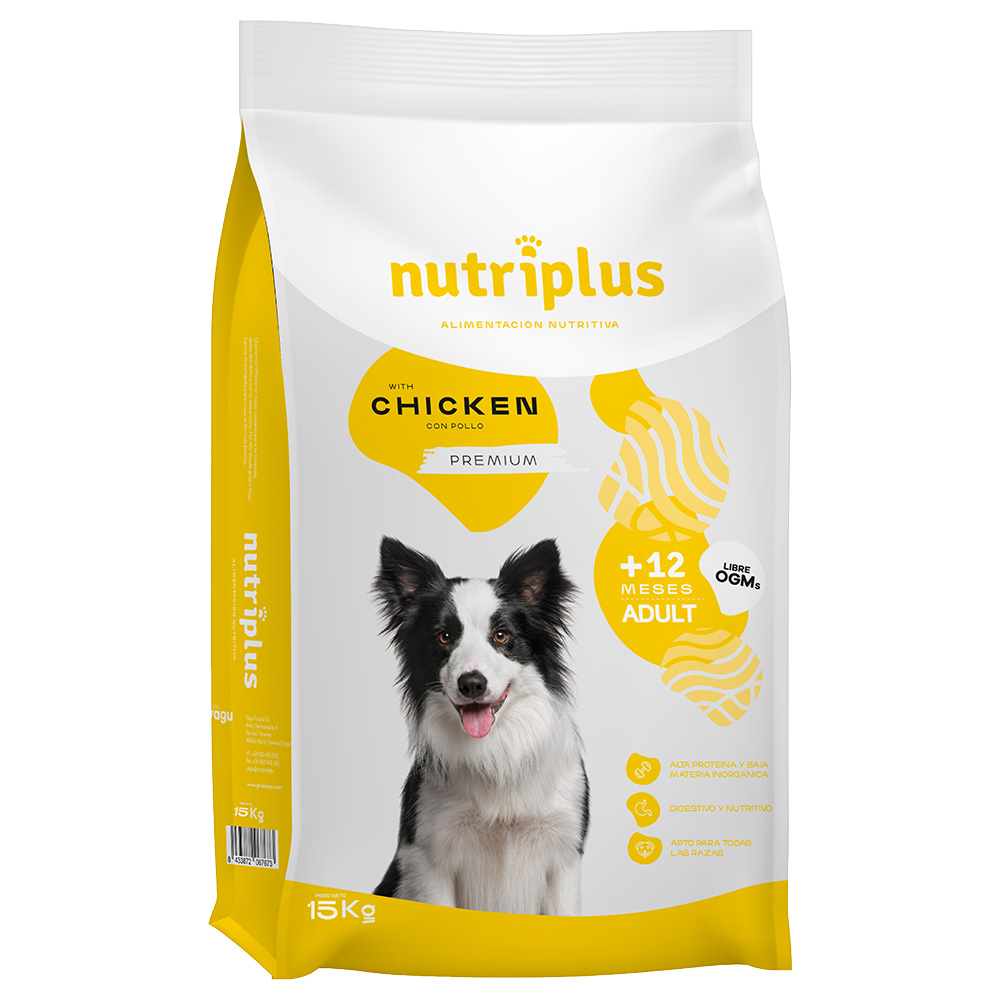 Nutriplus Adult Dog s kuřecím - výhodné balení: 2 x 15 kg