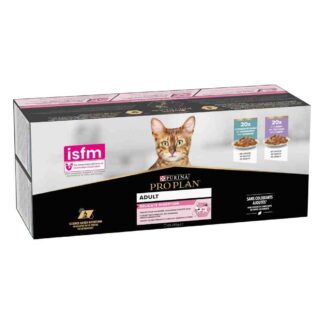 PURINA PRO PLAN Delicate Adult 40 x 85 g - Mořské ryby a krůtí