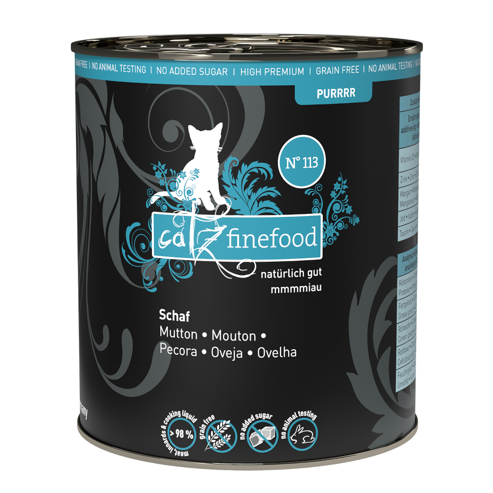 catz finefood Purrrr 6 x 800g / 750g - č. 113 ovčí (6 x 800 g)