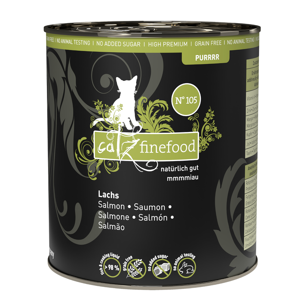catz finefood Purrrr 6 x 800g / 750g - č. 105 losos 6 ks (6 x 750 g)