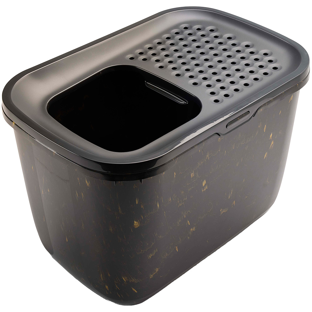 Savic Hop In toaleta pro kočky mramor - černo-zlatá