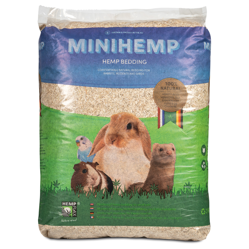 Minihemp konopná podestýlka - výhodné balení: 4 x 3 kg
