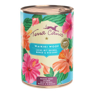 Terra Canis Menü Floralis 12 x 400 g výhodné balení - waikiki woof: losos