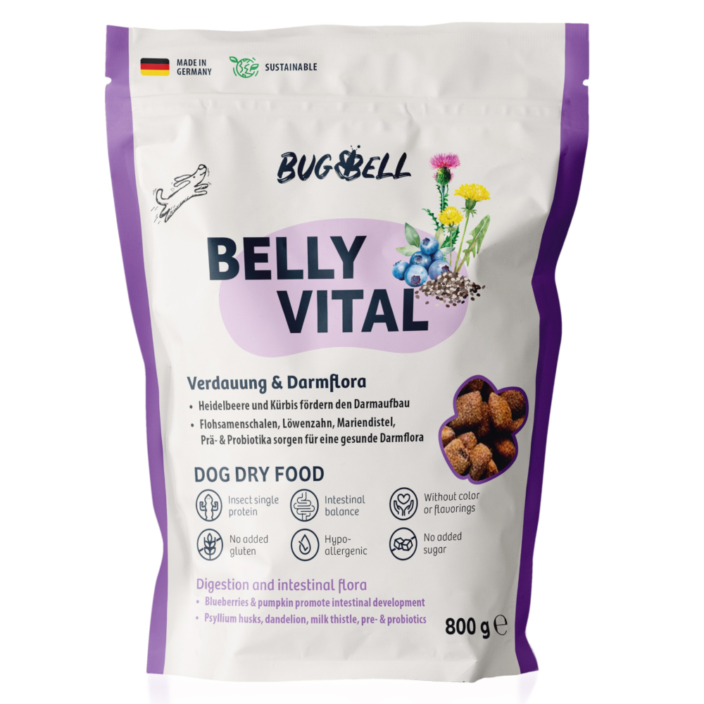 BugBell Belly Vital trávení a střevní flóra - výhodné balení: 12 x 800 g