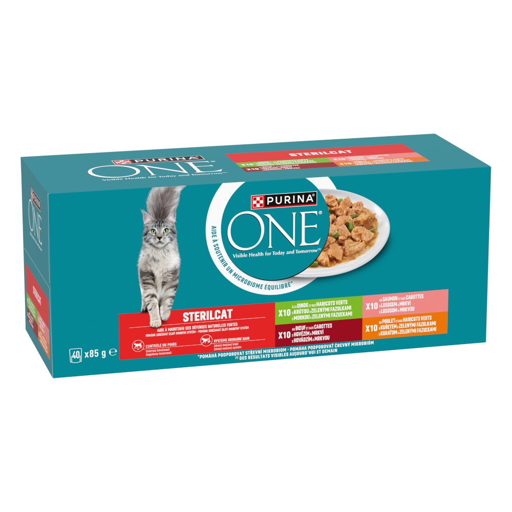 PURINA ONE Sterilcat 40 ks (40 x 85 g) - Mix (4 varianty)