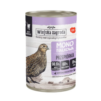 Wiejska Zagroda Cat Monoprotein 12 x 400 g - křepelka