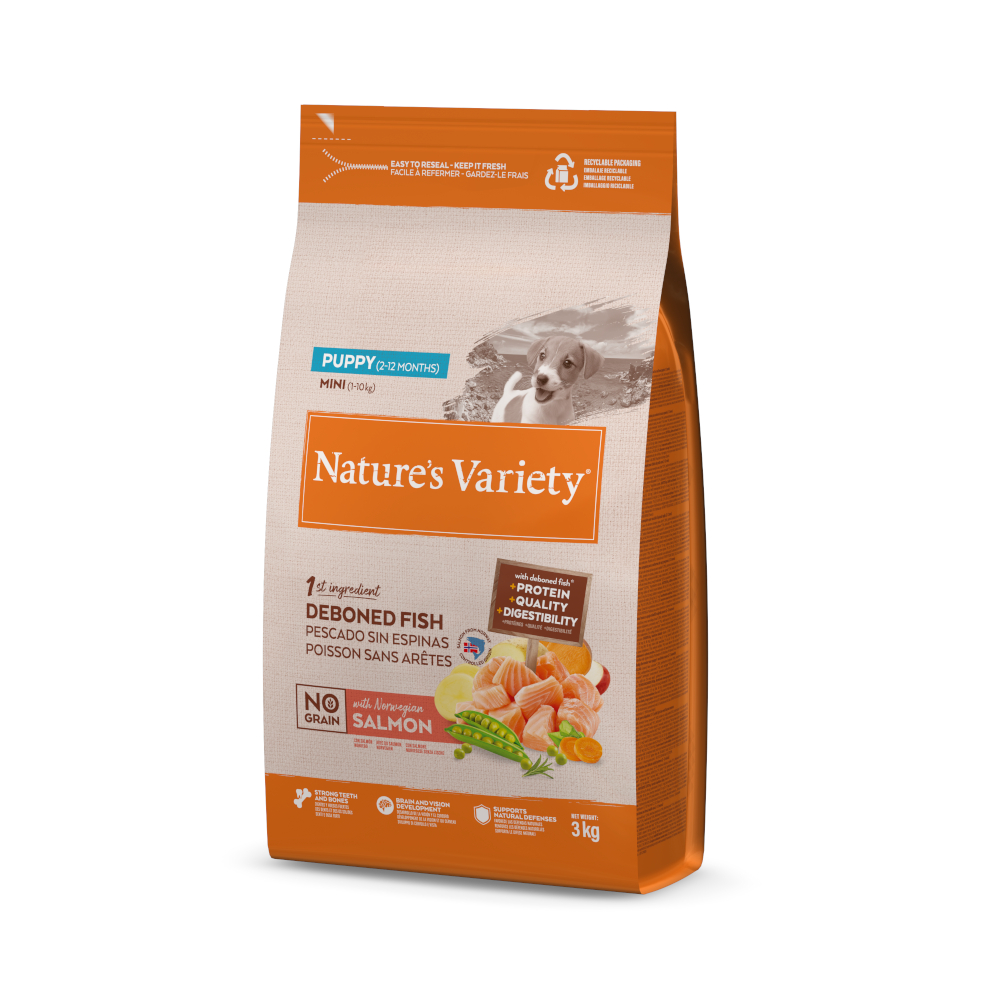 Nature's Variety No Grain Mini Puppy Salmon - výhodné balení: 2 x 3 kg