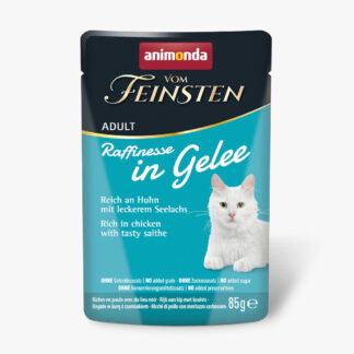 Animonda Vom Feinsten Adult Raffinesse v želé 48 x 85 g - výhodné balení - bohaté na kuřecí s treskou tmavou