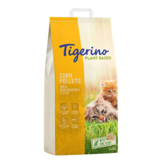 Tigerino Plant-Based kukuřičný kočkolit - vůně borovice - výhodné balení 2 x 14 litrů