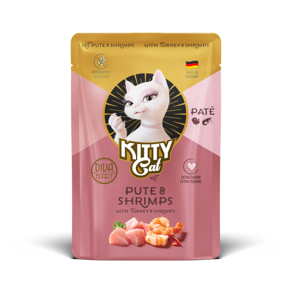 Výhodné balení KITTY Cat Paté 24 x 85 g - krůtí a krevety