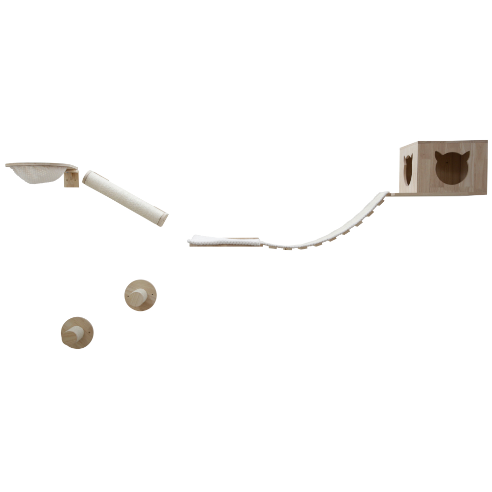 Kerbl Pet lezecká stěna Andes pro kočky - sada 7 dílů