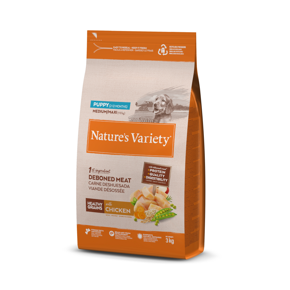 Nature's Variety Healthy Grains Puppy Medium/Maxi Chicken - 3 kg