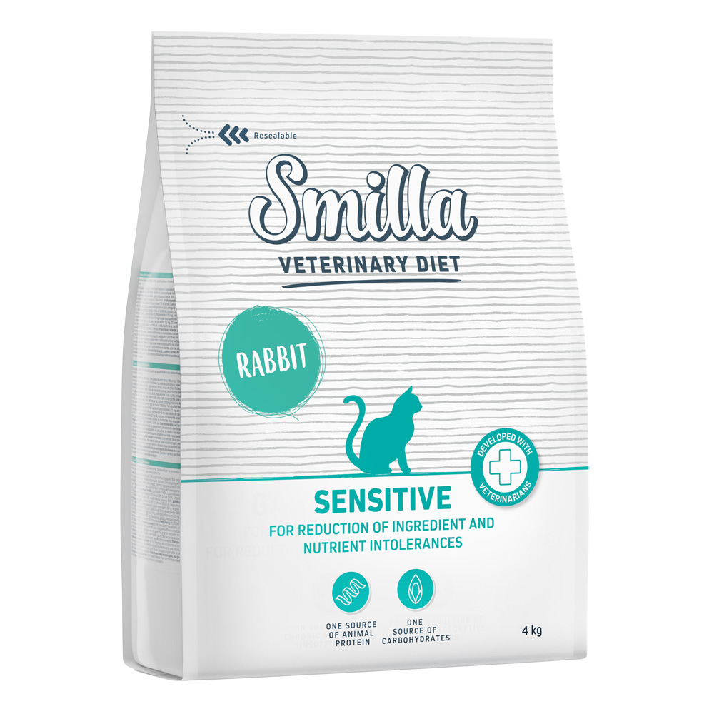 Smilla Veterinary Diet Sensitive s králíkem - výhodné balení: 2 x 4 kg