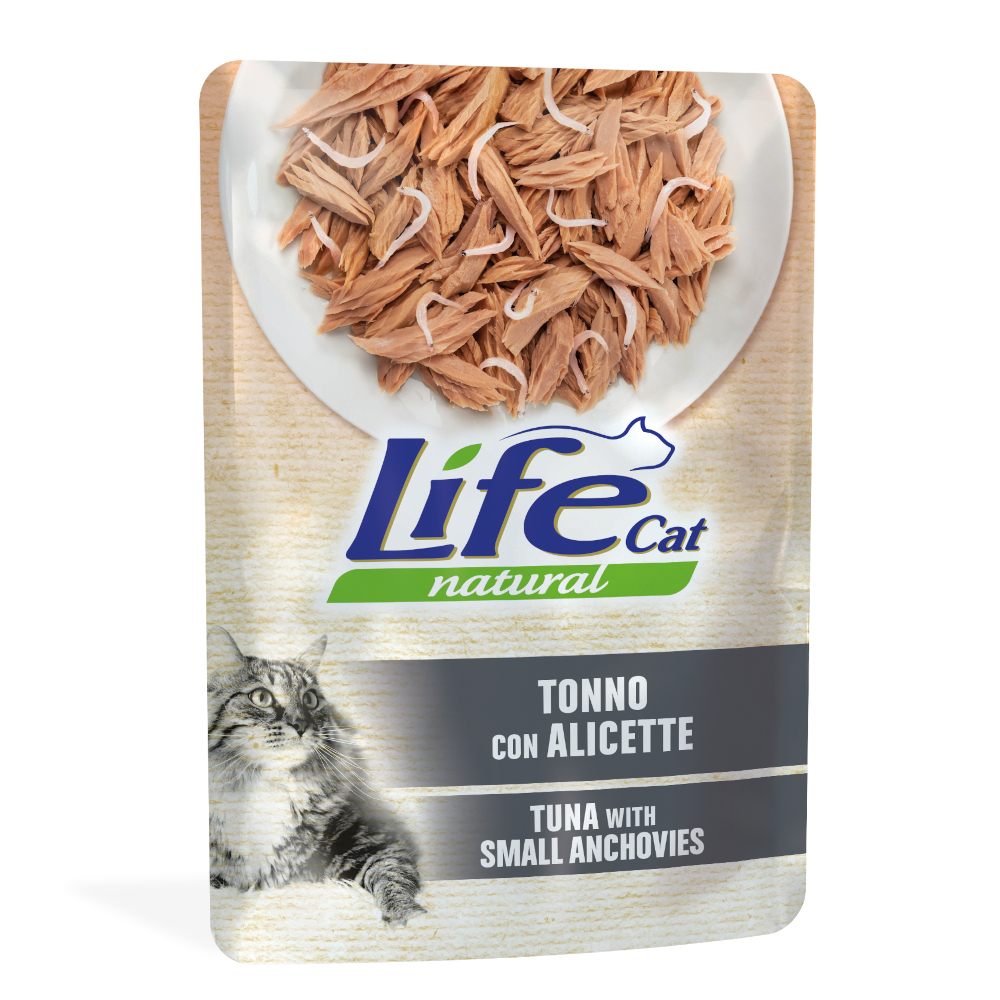Life Cat Natural Adult 24 x 70 g výhodné balení - tuňák s ančovičkami