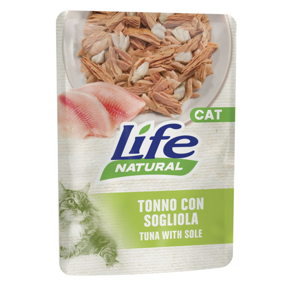 Life Cat Natural Adult 24 x 70 g výhodné balení  - tuňák s mořskou platýzou