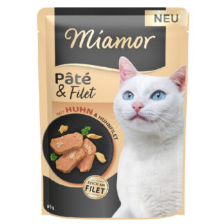 Výhodné balení Miamor Pâté & Filet 30 ks (30 x 85 g) - s kuřecím