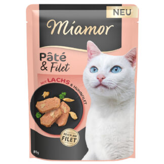 Výhodné balení Miamor Pâté & Filet 30 ks (30 x 85 g) - s lososem