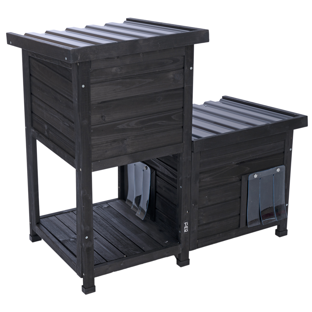 TIAKI dvoupatrový domek pro kočky půlnoc - D 91