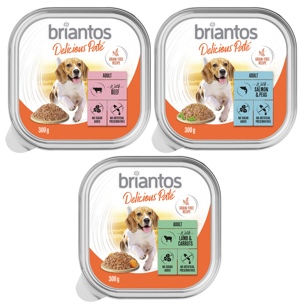 Briantos Delicious Paté 3 x 9 ks (27 x 300 g) - mix: ryby