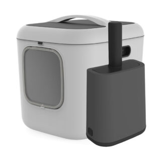 Rotho MyPet BIALA naběračka s držákem - set: naběračka s držákem + Toaleta BIALA XL