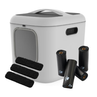 Rotho MyPet BIALA filtr s aktivním uhlím  - výhodná sada: 3 x filtr + 4 x sáčky + kočičí toaleta BIALA XL