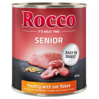 Rocco Senior 24 x 800 g - drůbeží & ovesné vločky