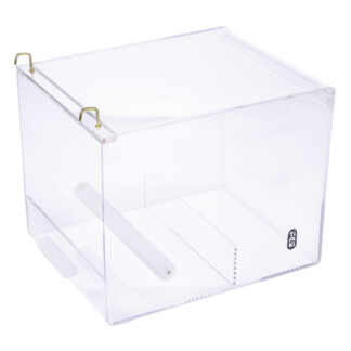 TIAKI No-Mess akrylové krmítko pro ptáky - velikost L: D 20 x Š 25 x V 20 cm