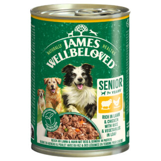 James Wellbeloved Senior Dog Hypoalergenic jehněčí s kuřecím v paštice - výhodné balení: 24 x 400 g
