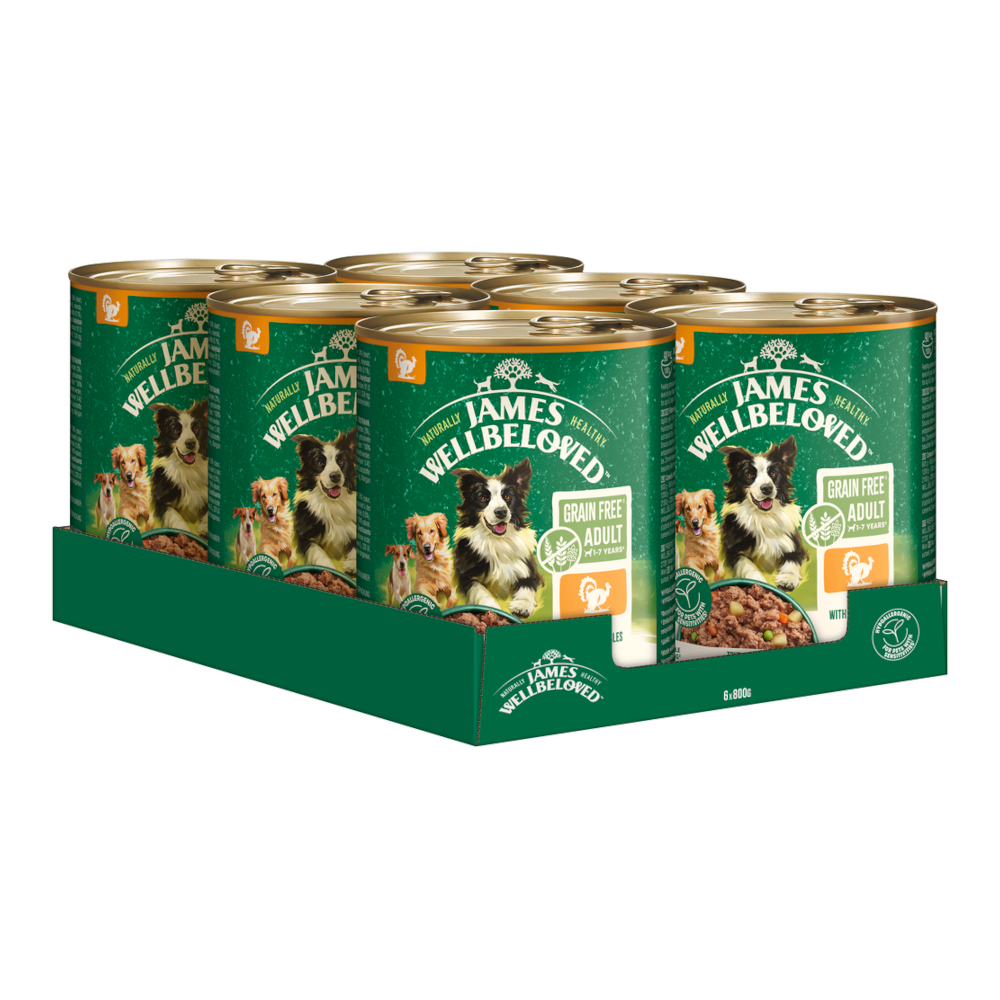 James Wellbeloved Grain Free Adult Dog Hypoalergenic krůtí  - výhodné balení: 24 x 800 g