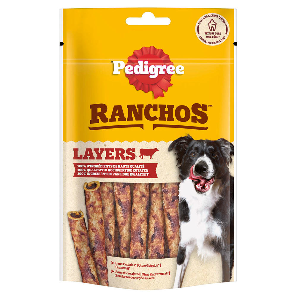 Pedigree Ranchos Layers - výhodné balení: hovězí 8 x 60 g